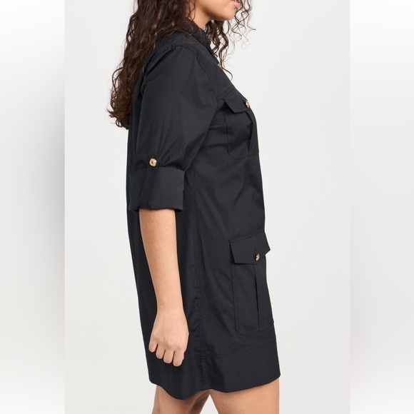 NWT Veronica Beard Black Gold Button Shirt Saude Dress - Picture 8 of 11